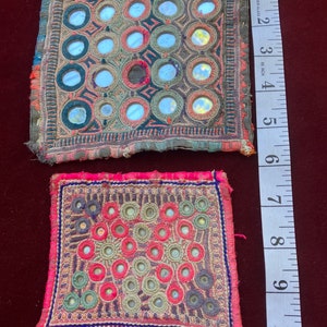 Banjara mirror tribal vintage embroidered DIY patches #425P. FREE shipping in USA