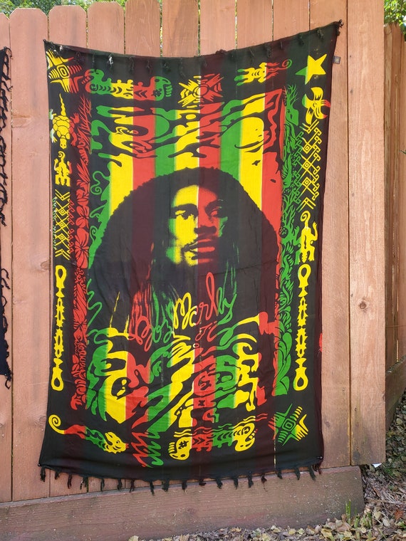 Bob Marley Front Face Wall Hanging/sarong Free Shipping USA | Etsy