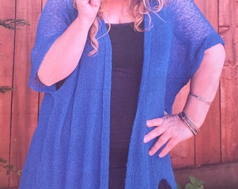 SALE Bali knit -   PLUS  size  duster/kimono lightweight cover up - holiday  wedding / bridesmaid  - one size fits all  - Free shipping USA