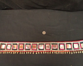 banjara tribal  indian vintage mirror belt  #134A   FREE shipping in USA