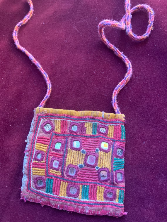 Vintage Banjara Tribal Mirror Bag: Karnataka Shaman Pouch