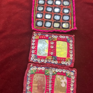 Mirror banjara patches  tribal vintage DIY dance costume #438 p. . FREE shipping in USA