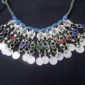 Kuchi afghan coin tribal original ethnic traditional vintage necklace  # 35   FREE shipping in USA