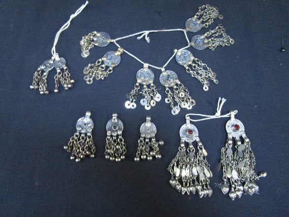 Kuchi  tribal vintage afghan pendants DIY  compone
