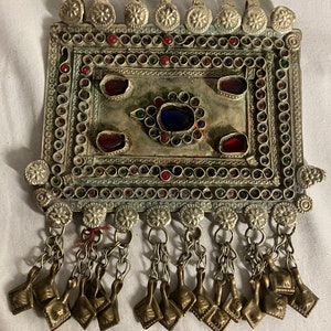 Afghan Kuchi large square vintage tribal pendant charm DIY   SALE # 23.  FREE shipping in Usa