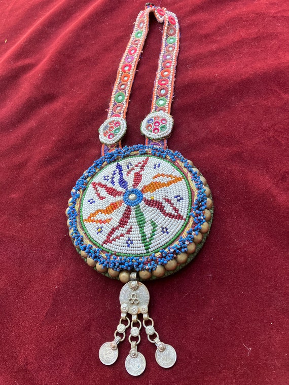 Afghan Kuchi vintage tribal necklace  beaded  cost