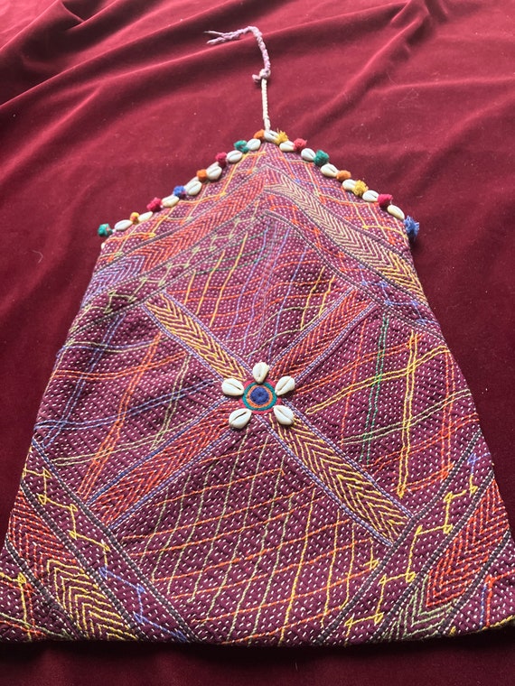 Banjara tribal vintage large shell embroidered do… - image 9