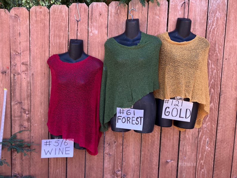 SALE Bali sheer knit lightweight poncho travel wedding bridesmaid versatile boho each color shown. limited quantities ELEVATE your wardrobe- image 12