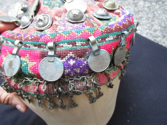 Decorated tribal ethnic costume dance skullcap/ha… - image 8