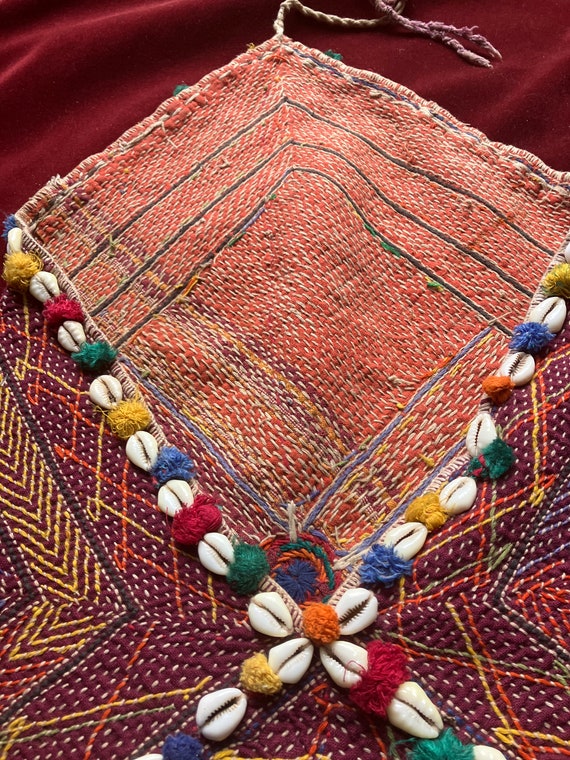 Banjara tribal vintage large shell embroidered do… - image 5