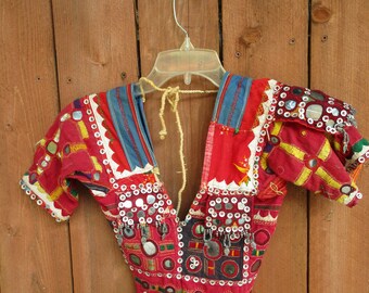 Banjara Indian traditional mirrored  vintage tribal choli  dance top # 426  -   FREE shipping in USA