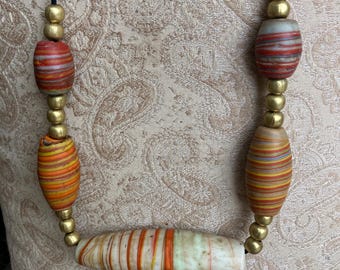 Vintage Handmade Indian Glass Beads: 135 grams