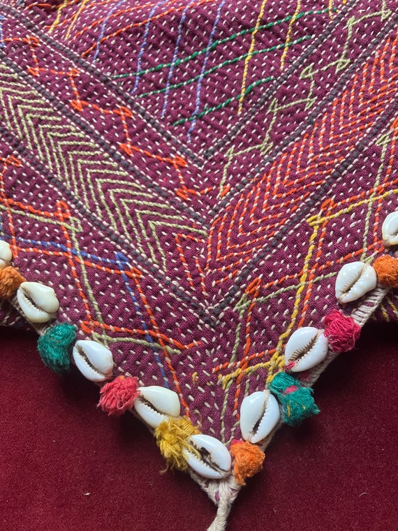 Banjara tribal vintage large shell embroidered do… - image 8