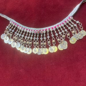Afghan Kuchi original tribal vintage metal dangle necklace Dance # 07. FREE shipping in USA