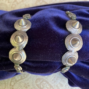 afghan kuchi tribal extra large hoop earrings vintage ethnic traditional collectible - dance costume 80% silver # 145B. FREE shipping in USA