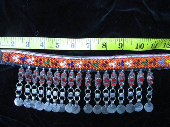 Kuchi  afghan ethnic vintage tribal jewel choker/… - image 4