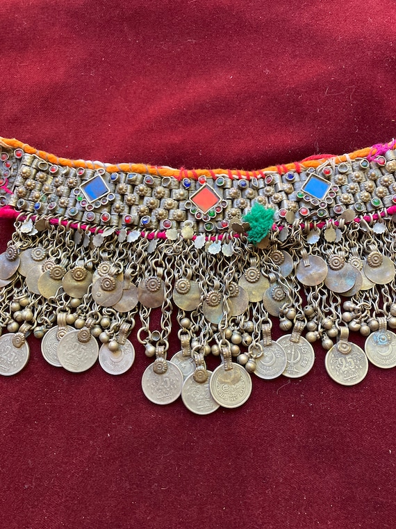 Afghan Kuchi tribal vintage choker SALE  #225 FREE