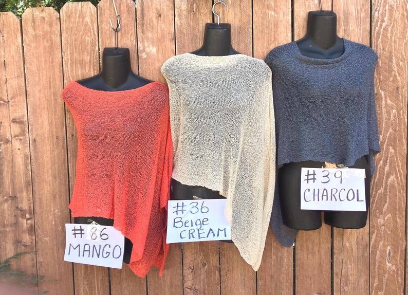 SALE Bali sheer knit lightweight poncho travel wedding bridesmaid versatile boho each color shown. limited quantities ELEVATE your wardrobe- image 13