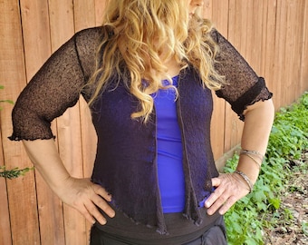 SUPER SALE knit shrug bolero 3/4 cardigan  one size versatile stretchy bridesmaids- wedding -cruise wear.# 12 many colors free USA shipping