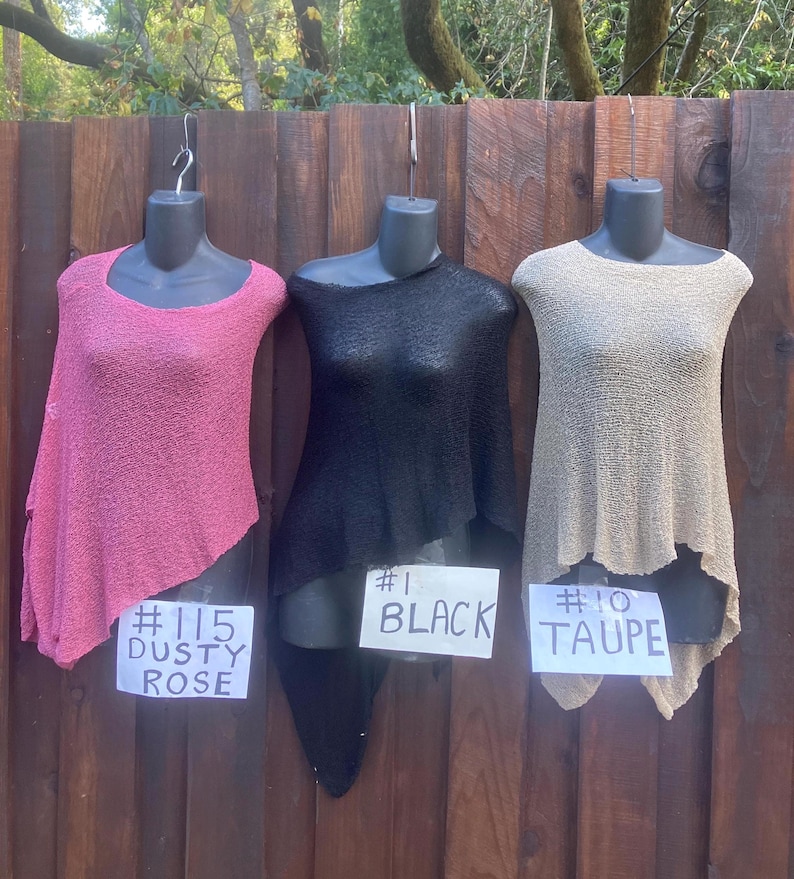 SALE Bali sheer knit lightweight poncho travel wedding bridesmaid versatile boho each color shown. limited quantities ELEVATE your wardrobe- image 10
