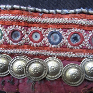 kuchi vintage mirror  tribal  cuff DIY dance costume bra/ belt    #234   FREE shipping in USA   only