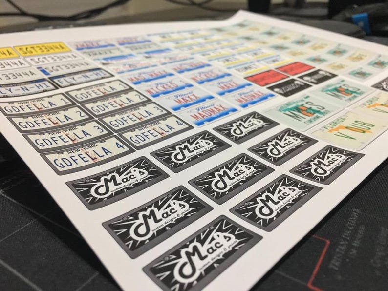 Custom Scaled RC License Plates Tags Etsy