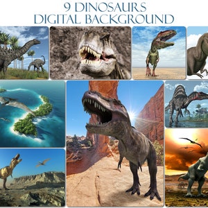 9 Dinosaur Digital Backdrop T-Rex, Rex Dinosaur Digital Background, Dinosaur Composite Photoshop Backdrop, Tyrannosaurus Rex, Jurassic World