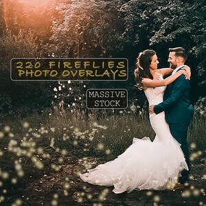 220 eldflugefotoöverlägg, magiska ljuseffekter, eldflugeöverlägg, mystisk skog, älvdamm