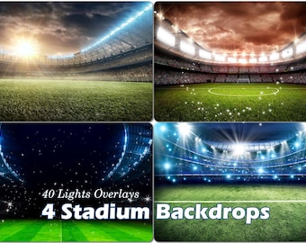 4 Football Stadium Backdrop, Soccer Goal Background, Sports Stadium Backdrops, Stadium Lights, Photoshop Overlays, Spotlight, Floodlight