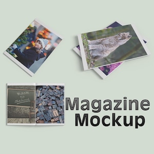 Tijdschriftmodel PSD, minimale huisstijl, mockup tijdschriftomslag, fotorealistische brochuremodel, lege moderne bedrijfscatalogus