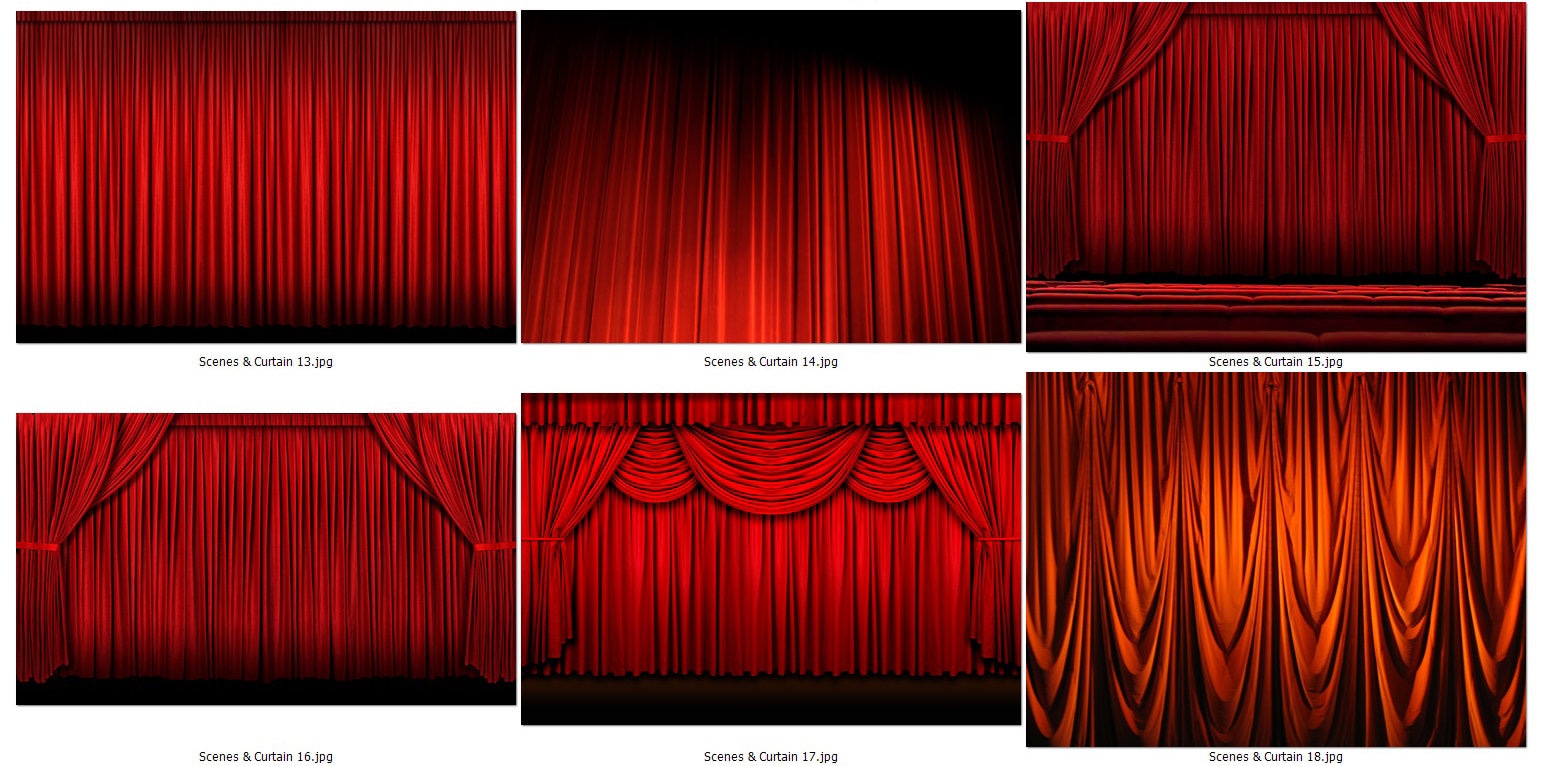 50 Curtain Backdrop Digital red theater scenes Scene clip | Etsy