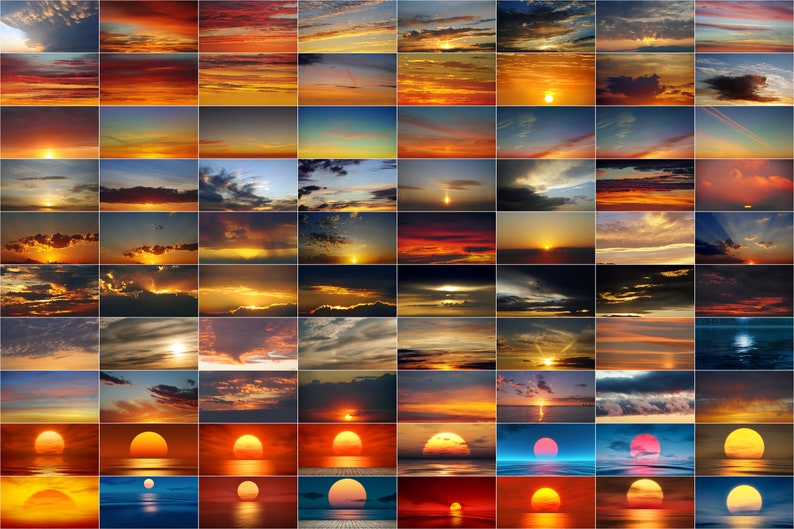 300 Sonnenuntergang Himmel Foto Overlays Wolken Photoshop, Photoshop Overlay, Himmel Overlay, Sonnenuntergang Overlay, Twilight Overlays, Himmel Textur, Wolkeneffekt Bild 5