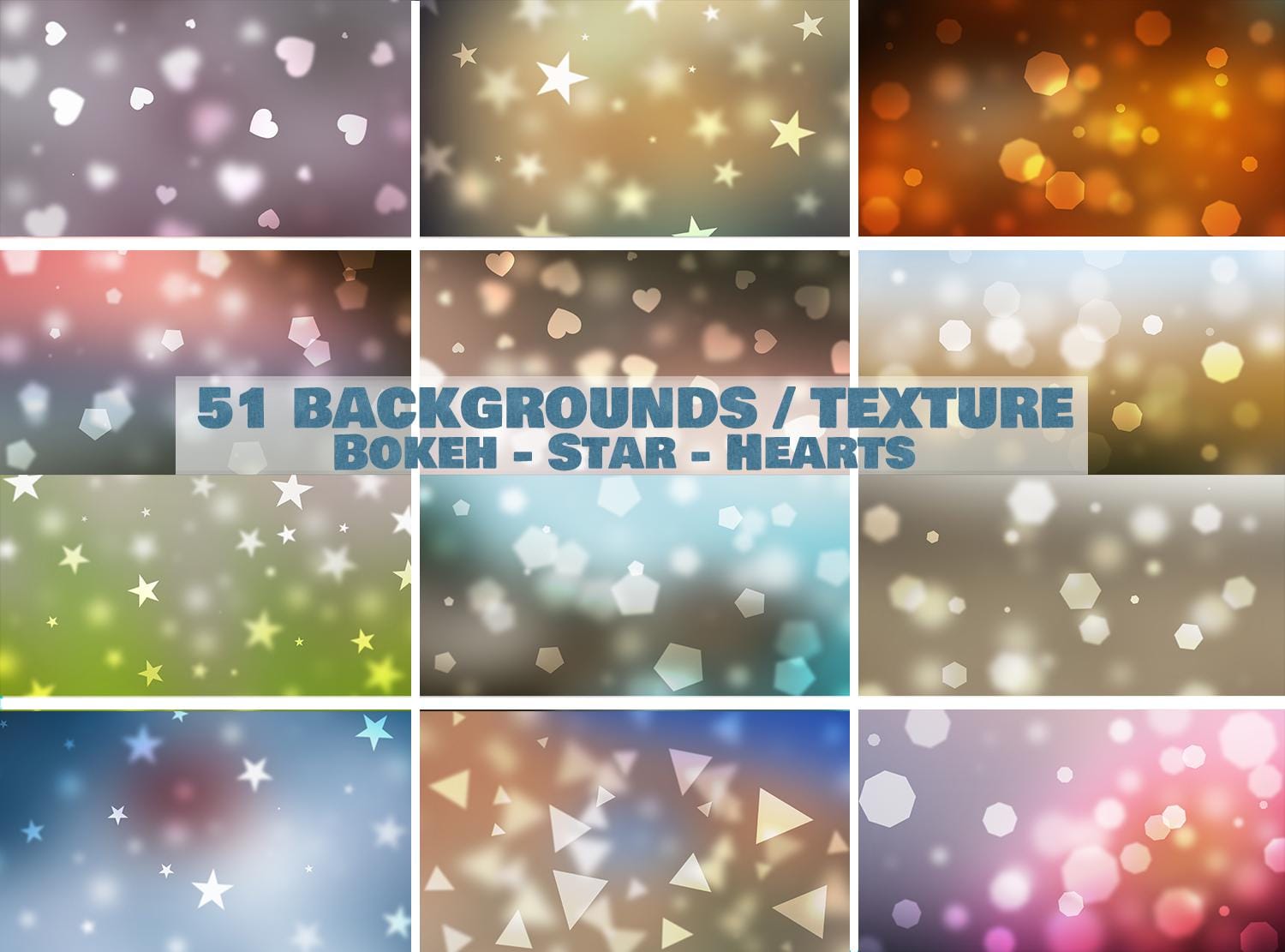 51 Digital Paper Bokeh Backgrounds, Paper Invitations, Valentine ...