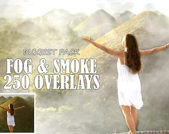 250 Fog & Smoke Overlays, Fog Photoshop Overlays, Smoke Overlay, Fog Clipart, Realistic smoke, mistical smoke, mistic foggy Clouds Effect