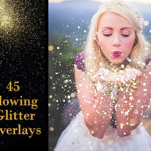45 Blowing Glitter Photoshop Overlays, Confetti Photoshop overlays, photoshop overlay, glitter overlay, glitter photoshop, wedding overlay