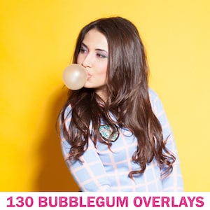 130 Blowing Bubble Gum, Photoshop Overlays, PNG files, Photo Overlays, Photoshop Overlay, Digital Bubbles, Bubblegum Clipart, Photography