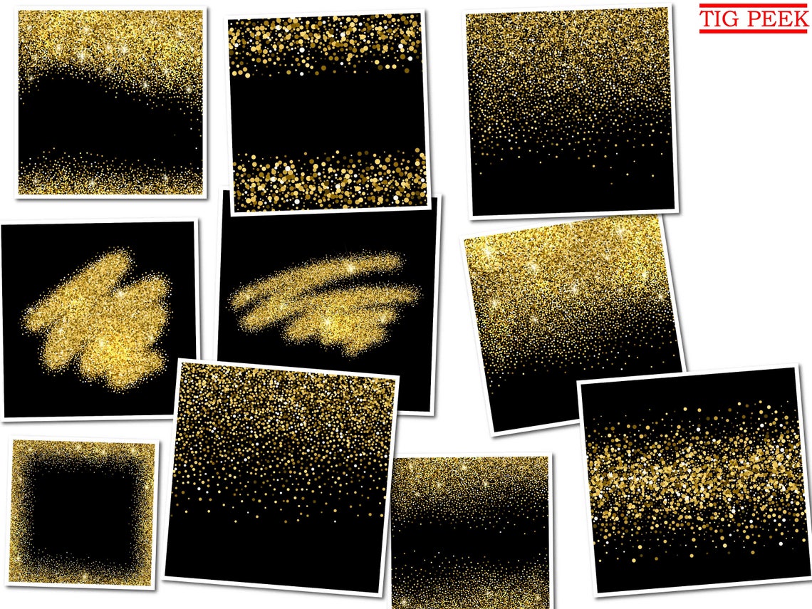 10 Gold Glitter Overlays Golden Texture Background Photoshop | Etsy