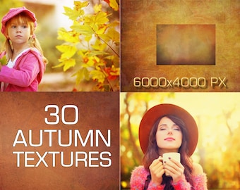 30 Herbst Texturen, Herbst Overlays, Herbst Photoshop Overlay, Fine Art Portrait Texturen, Fotografie Overlay Bundle, Scrapbooking Papier