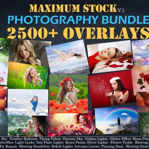 2500+ Photo Overlays MEGA Bundle, Overlays for Photoshop, Photography BUNDLE, Sunset Sky, blowing glitter overlays, digital photo backdrop