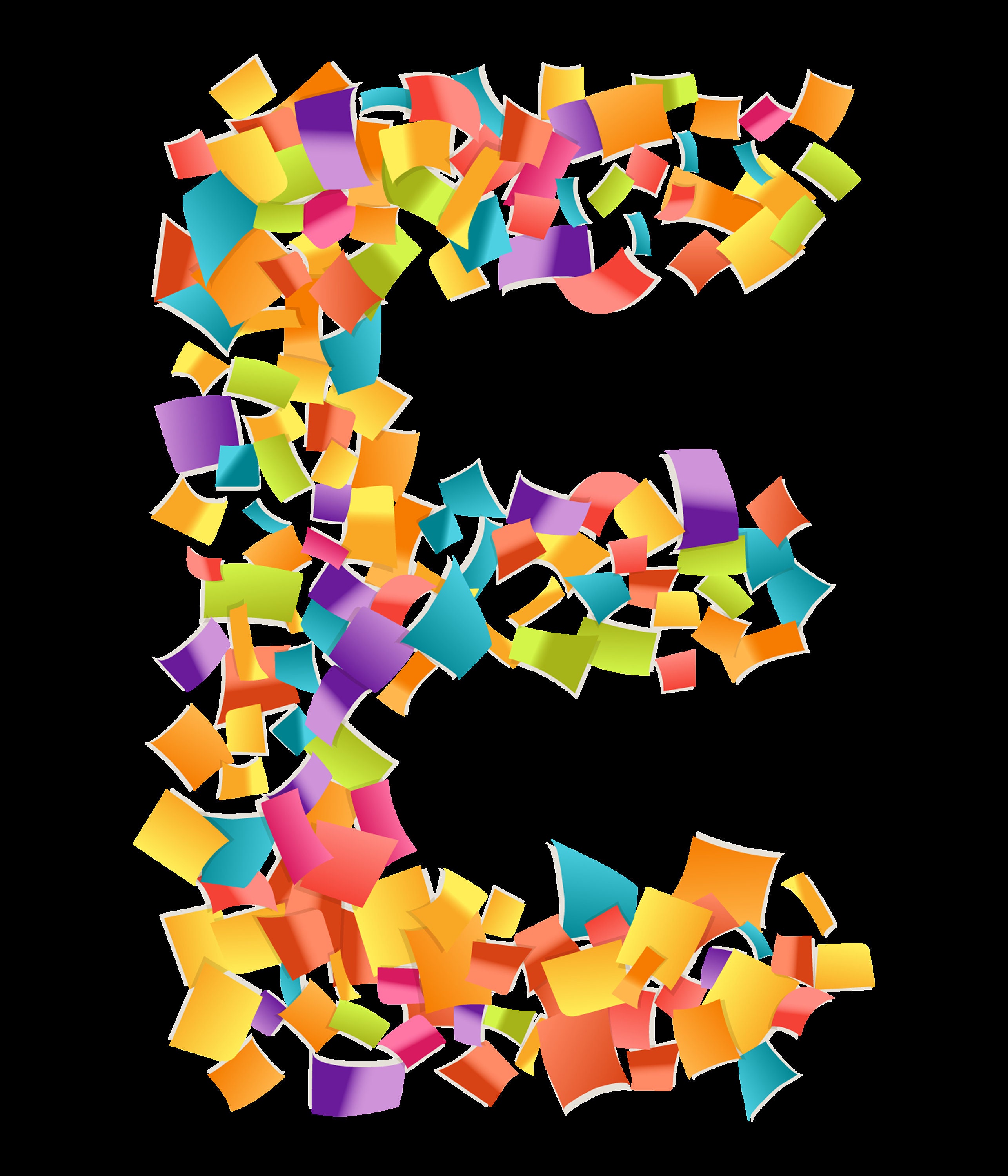 2 Confetti ALPHABET Confetti Photo Overlays Confetti Etsy