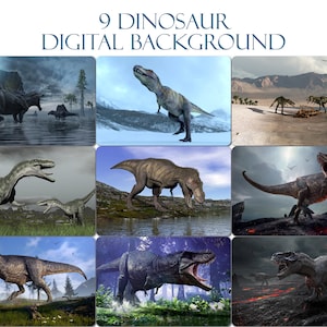 9 Dinosaur Digital Backdrop T-Rex, Rex Dinosaur Digital Background, Dinosaur Composite Photoshop Backdrop, Tyrannosaurus Rex, Jurassic World