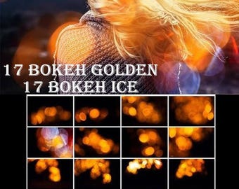 34 Bokeh Photo Overlays for Photoshop, Golden Bokeh overlay, Photoshop Overlay, Sparkles digital golden,night bokeh lights, digital overlay
