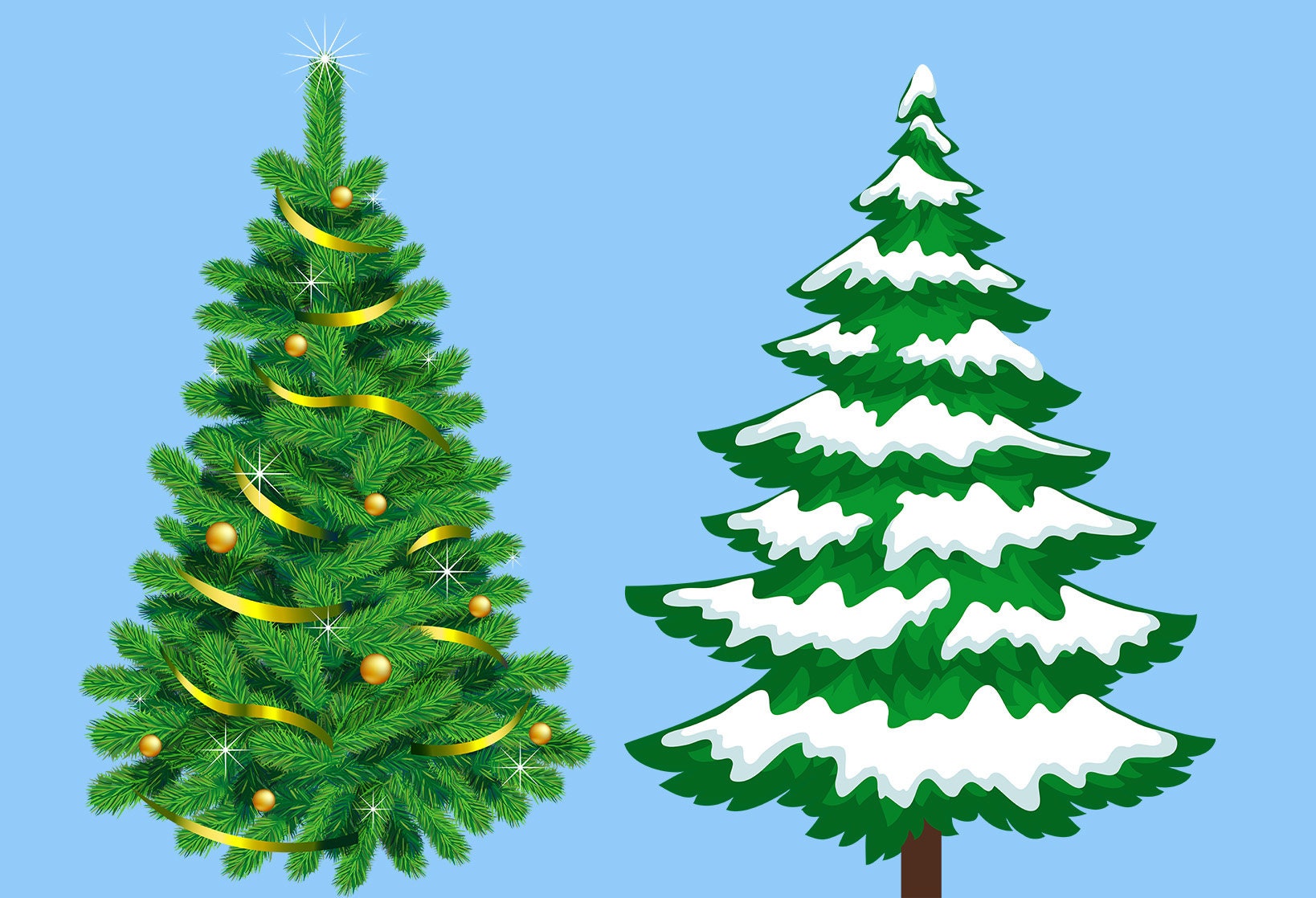 175 Christmas Tree Clipart Christmas Tree Overlays for - Etsy