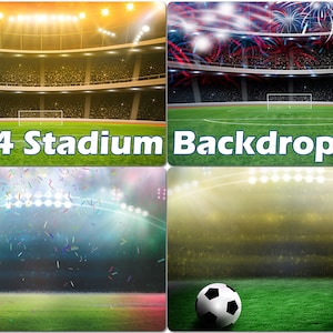 4 Football Stadium Backdrop, Soccer Goal Background, Sports Stadium ...