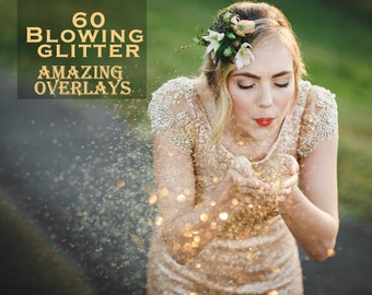 60 Blasen Glitter Photoshop Overlays, Konfetti Photoshop Überlagerung, Photoshop-Overlay, Glitzer, Glitzer-Photoshop, Overlay, Hochzeit-overlay
