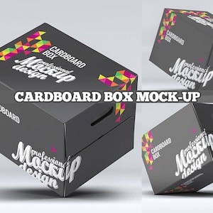 Cardboard Box Mock-Up 3D, box mockup, boxes, branding, cardboard, cargo, carton, container, delivery, mock up, mockup, package, packaging