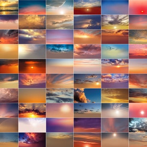 300 Sonnenuntergang Himmel Foto Overlays Wolken Photoshop, Photoshop Overlay, Himmel Overlay, Sonnenuntergang Overlay, Twilight Overlays, Himmel Textur, Wolkeneffekt Bild 3