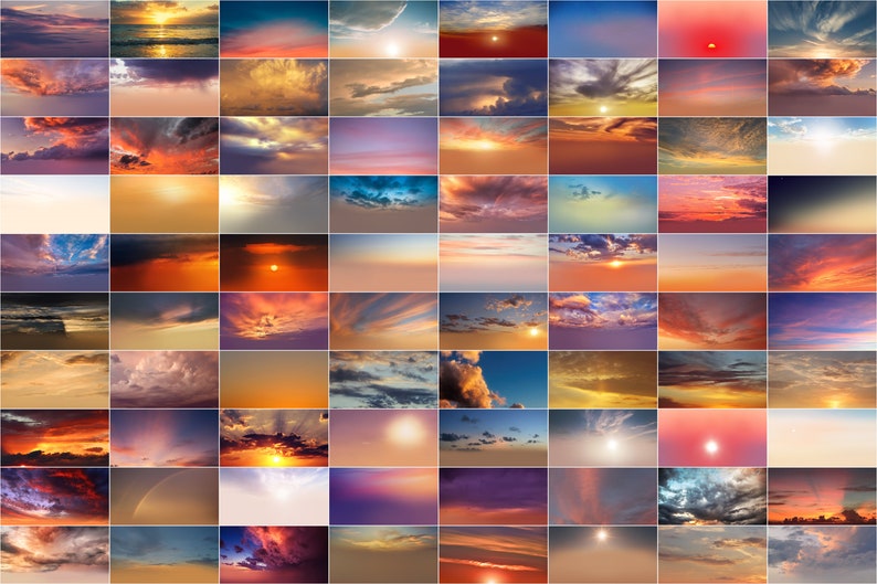 300 Sonnenuntergang Himmel Foto Overlays Wolken Photoshop, Photoshop Overlay, Himmel Overlay, Sonnenuntergang Overlay, Twilight Overlays, Himmel Textur, Wolkeneffekt Bild 3