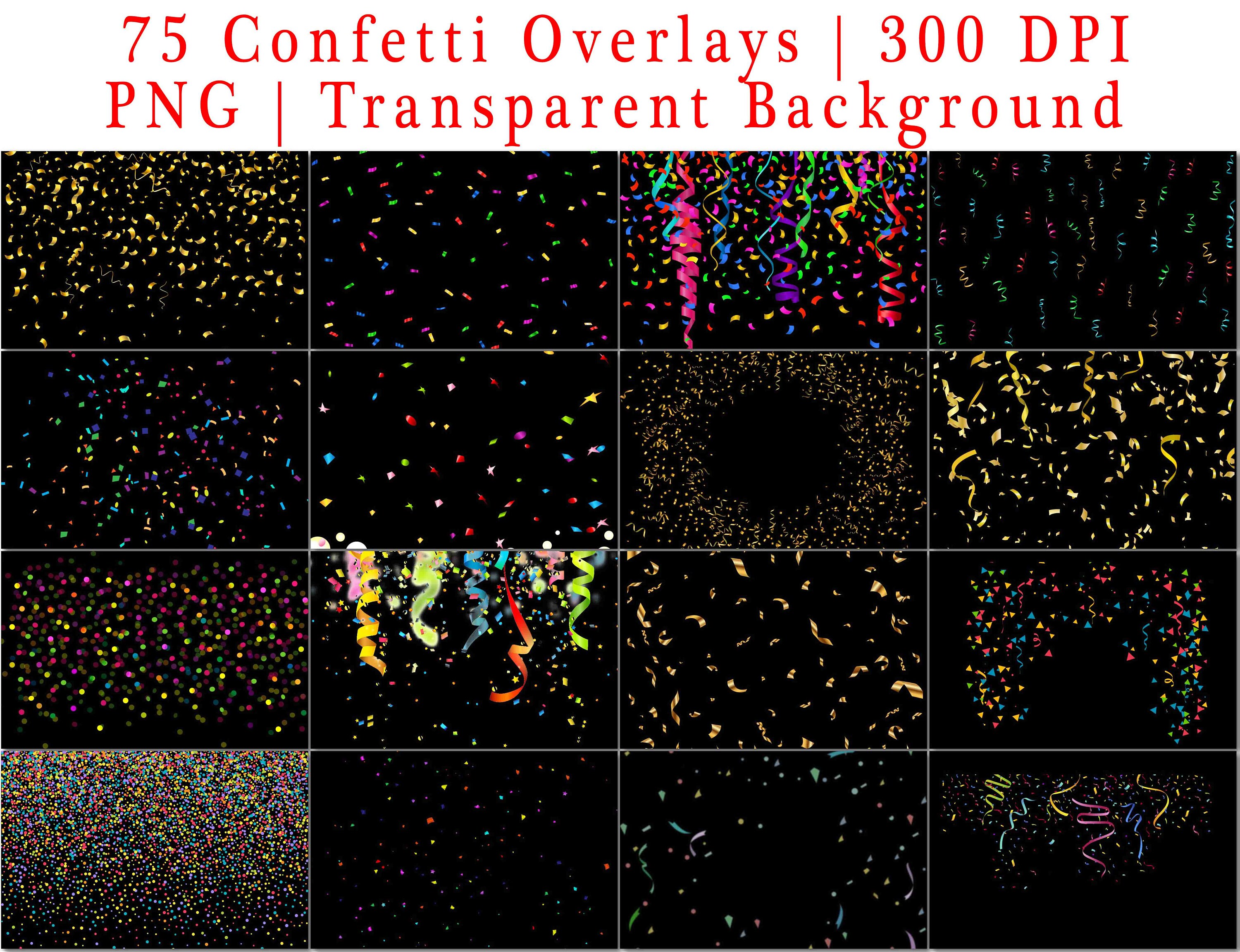 75 Confetti Photo Overlays Confetti Confetti PNG Etsy Australia