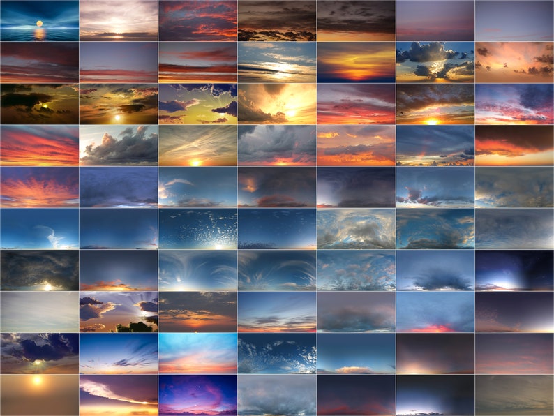 300 Sonnenuntergang Himmel Foto Overlays Wolken Photoshop, Photoshop Overlay, Himmel Overlay, Sonnenuntergang Overlay, Twilight Overlays, Himmel Textur, Wolkeneffekt Bild 6